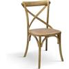 PAZZO DESIGN Sedia Oscar, Set Da 1 Sedie, Finitura Naturale, Sedie In Legno, Sedie Vintage, Sedie Cucina, Sedie Sala da Pranzo - id_914