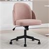 chairus Sedia da Scrivania in Tessuto Sedie da Ufficio Altezza Regolabile Poltroncina Girevole a 362° con Ruote Sedia da Trucco per Ufficio/Studio/Soggiorno, Rosa