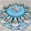 Sindy Bomboniere (20 bomboniere+Centrale) Torta bomboniere Battesimo Maschio animaletti argentati Misti con centralekkk * (Torta bomboniera Tartaruga Centrale Colori Verde-Bianca-Tiffany)