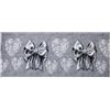 Russo Tessuti Tappeto Metraggio Antiscivolo Guida Passatoia Zerbino Fiocco 3D Cuore Cuori Pizzo -Grigio-50x180