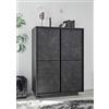 Web Convenienza Madia con 4 Ante Made in Italy - Credenza Contenitore Collezione Carrara per Soggiorno Cucina Ingresso Sala da Pranzo Mobile Design moderno originale Marmo Nero