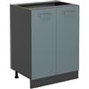 Vicco Mobiletto base cucina R-Line, Grigio-blu, 60 cm senza piano di lavoro, per la libera combinazione all'interno di sistemi cucina modulari