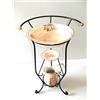 arterameferro Set toilette Completo lavabo in ceramica Toscana ROSE 3 pezzi con Ferro Battuto