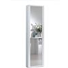 Kiamami Valentina - Colonna Contenitore Milleusi | Anta a Specchio Reversibile | 7 Ripiani Regolabili | Adattabile a Bagno e Corridoio, Bianco, Larice