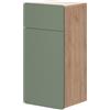 Vicco mobiletto bagno Izan, Quercia verde/oro, 36.6 x 76.6 cm con cassetto e anta, a parete, combinabile con altri mobili da bagno Izan
