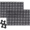 Generico Zm Market Zerbino Ingresso Esterno in Gomma Antiscivolo e Impermeabile Tappeto da Esterno Grande per Casa, Entrata, Condominio Spessore 1.6cm (Tappetino Porta, Gomma Antiscivolo) Kit 2 pz 40x80