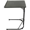 LANTUS Scrivania per Laptop, Tavolino da Divano Laterale Porta PC con Altezza Regolabile e Ruote, Supporto Computer per Casa e Ufficio, Metallo e Legno (43 * 43 * 69cm (noir))