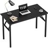 SDHYL Scrivania Pieghevole per Computer 80 x 40 cm Tavolo da Lavoro Pieghevole per Computer Tavolo da Conferenza per l'ufficio Domestico Nero