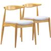 VS Venta-stock Pack 2 sedie Corzo color Rovere, legno massiccio, 52,5 cm (Larghezza) 50 cm (Profondità) 74,5 cm (Altezza)