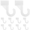 VICASKY Barra Resistente per Supporto 19mm Armadio Bianca e in Plastica Leggero, 10 Pezzi Staffa Terminale per Lavanderia e Bagno per Asta