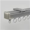 Generico Binario per Tende Divisorio da Soffitto, Bastone per Tende Robusto da 2,0mm di Spessore, Scorritenda Scorrevole per Finestre, Armadi, Tende da Doccia per Bagno(Gray,230cm/7.6ft(2 * 115cm))