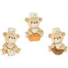 DLM Bomboniere DLM-A374 Bomboniere 12 Calamite con Orso Orsetto Orsacchiotto Pasticcere Panettiere Portafortuna per Battesimo Bimbo Bimba Nascita Bambino Bambina Comunione Cresima Compleanno cm 4x4 Circa