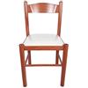 Sedam Srl Sedia Pisa, In Legno Massello, Seduta in Paglia, Varie Colorazioni Disponibili, ORDINE MINIMO 2 SEDIE (Ciliegio, Imbottita Beige)