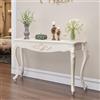 Yidlkecqey Tavolino da consolle bianco piccolo,tavolo da ingresso in legno lavorato,mobiletto decorativo da parete in legno di ciliegio nordico,adatto per veranda, soggiorno(Gold,140x34x86cm/55x13.4x34in)