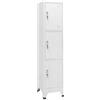 vidaXL Armadietto a 3 Comparti e Serrature 38x45x180cm Mobiletto Armadio Baule