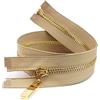 Elegantyl 1 pz 3# Cerniera in Metallo 40-70cm Open End Denti d'oro Cerniera Lunga per Borse da Cucire Piumino Abbigliamento Accessori, 70cm