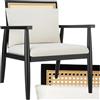 tectake® Poltrona da Salotto con Intreccio Viennese, Cuscino Extra, Imbottitura Spessa, Telaio in Legno Massiccio, Supporto Ottimale, Montaggio Facile, Eleganza Retro, Carico Massimo 120 kg
