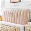 YUEZHONG Copri Testiera Letto Spesso, Copri Testiera Imbottita In Velluto For Letto Matrimoniale, Copri Testiera Antipolvere For Arredamento Camera Da Letto Dormitorio(Khaki,200x65cm/79x26in)