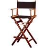 ZStyle Sedia Regista Sgabello Pieghevole Leggera Portatile Director Make Up Hotel Ristorante Casa Veranda Bar Trucco Legno Di Faggio Tessuto Alta Truccatrice Richiudibile (Fusto mogano - Tela marrone)