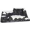 Aurora Store Base Innevata in Plastica per Villaggi Natalizi Giostrine Montagna Stand per Scenari Presepe Nordico 54x40x20cm