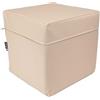Jeflex Cubo beige da 40 x 40 x 40 cm, in ecopelle di alta qualità, prodotto in Germania, cubo fitness con cubo in schiuma all'interno per comfort di seduta e stabilità dimensionale, cuscino da