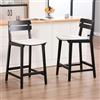 chairus Set di 2 Sgabelli da Cucina in Ecopelle, Nero
