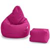 Loft 25 Poltrona Da Gamer Bean Bag | Seduta A Sacco Per Esterni E Interni | Resistente All'acqua | Design Ergonomico Per Il Supporto Del Corpo (Cerise, Set di sacchi di fagioli)