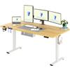 FLEXISPOT Scrivania Regolabile in Altezza 180 * 80 cm, Tastiera con Memoria, Con Gancio, Standing Desk Scrivania Motorizzata