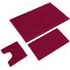 WohnDirect Tappeti Bagno Berry Set 3 - Tre tappetini da Bagno U-45x45+50x80+70x120cm - Antiscivolo + Lavabile - tappeti Bagno 3 Pezzi