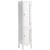 GIANTEX Mobile Portaoggetti da Bagno a 5 Livelli con Ante e Scomparti, Organizer per WC, Cucina e Soggiorno, 38 x 38 x 160 cm, 3 Colori
