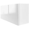 Milionmeblicom Mobilietto Pensile da Bagno Laura Salvaspazio Mobile da Parete Sospeso Armadietto Pieghevole con Apertura Telescopica Mobilietti con Ripiano, Bianco Lucido, 39 x 90 x 23 cm