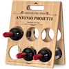Maverton Cantinetta da vino - Spazio per 6 bottiglie - Con stampa personalizzata - In legno di bambù - Mensola portabottiglie per vino - Per uomo - Per compleanno - corona