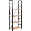 WOLTU Libreria Scaffale in Metallo Legno 5 Ripiani Scaffalatura Fioriera Porta Piante RGB9308hei