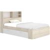 Vente-unique-Letto 120 x 190 cm Con vani portaoggetti le e Bianco - VARDIEL