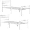 Yaheetech Set di 2 Struttura Letto Singolo in Metallo 90 x 190 cm Bianco