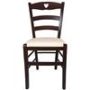 Sedam Srl Sedia Cuore, in Legno Massello, Vari Colori e Sedute disponibili, Alta Qualità (Noce, Imbottita Beige) MINIMO ORDINE 2 SEDIE