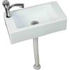 XRBEU2050 Lavabo a Parete Bianco, Lavatoio da Parete, Resistente Agli Agenti Atmosferici 40x20x11 cm per Cucina Garage Lavanderia Giardino Ambienti Esterni ed Interni B Rubinetto dell'acqua Fredda Singolo