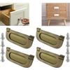 CTRICALVER 4pcs Acciaio Inossidabile Maniglie Invisibili |Bronzo Maniglie e pomelli cassetti per Ante di mobili |per porte per armadio da cucina armadio cassetto （75mm）