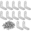 Zydiwo 25 Pezzi Staffe Angolari in Acciaio Inox con 50 Viti 30x30mm Squadretta di Giunzione Angolare Angolari Metallo per Tavolo Armadietto Sedia (Argento-30mm)