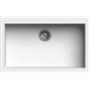 Generic Lavello cucina Ettore Mix bianco 1 vasca/vascone 79 x 50 cm Made in Italy
