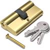 Bwintech 1 pz 40/60mm Euro Cilindro in Ottone, 60mm Chiave/Chiave a Barile con 3 Chiavi Standard in Ottone,Anti-Picking, Anti-drill, Anti-Snap, Anti-urto, Finitura in Ottone Lucido