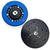 Gdfnmogo Platorello da 150 mm con gancio e anello per smerigliatrice elettrica, compatibile con RUPES, 49 fori, filettatura M8, plastica+schiuma PU