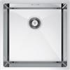 Melanstar Lavello in acciaio inox, 44 x 44 cm, lavello a un seno, 1 lavabo, con sifone, in acciaio inox argentato Kitchen Sink