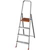 FACAL Scala domestica 4 gradini in alluminio portata 150kg Eurodomus E4/N, altezza 144 cm
