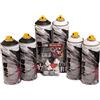 KLAMOTTEN STORE Bombolette spray nero e bianco, 6 flaconi spray NBQ per tutti i possibili usi creativi, ad asciugatura rapida, immediatamente spruzzabili, vernice acrilica nitro-opaca + cappucci di ricambio