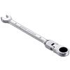 KATUR Chiave combinata a cricchetto 8 mm, chiave a cricchetto con testa flessibile, design industriale a doppio uso, utensile metrico professionale in acciaio al cromo vanadio