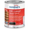 Remmers HK-Lasur 3 in 1 [plus] ebano, opaco, 0,75 litri, vernice protettiva per legno di alta qualità, 3 in 1, ad asciugatura rapida, durevole