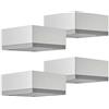 SOTECH Set da 4 Piedini per Mobili MOTEL 65 x 65 mm Altezza 25 mm Argento Ottico Anodizzato Piedini Protettivi in Alluminio
