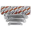 Beta 42/S17, Set Chiavi Inglesi Combinate a Forchetta e Anello Cromate Opache 6-22 mm 1.580g, Prodotto in Italia
