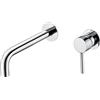 VALAZ Rubinetto Bagno Lavabo a Muro Cromo | Miscelatore Lavabo Bagno Acqua Fredda e Calda, Risparmio Acqua | Installazione Facile | Ottone, Inossidabile, Elegante, Becco 21cm, Serie Deva